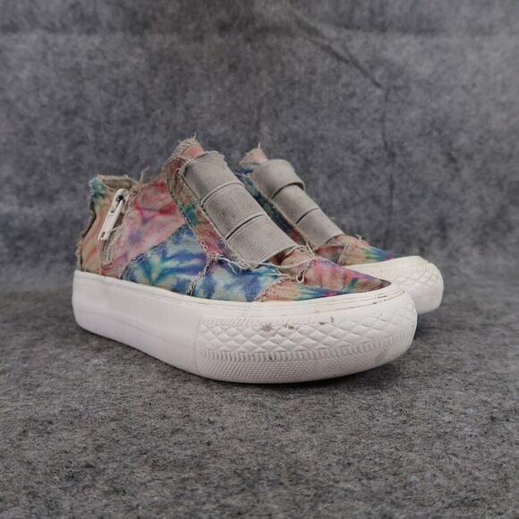 Blowfish Shoes Kids 11 Sneaker High Top Casual Slip On Tie Dye Distressed Canvas - Picture 1 of 13